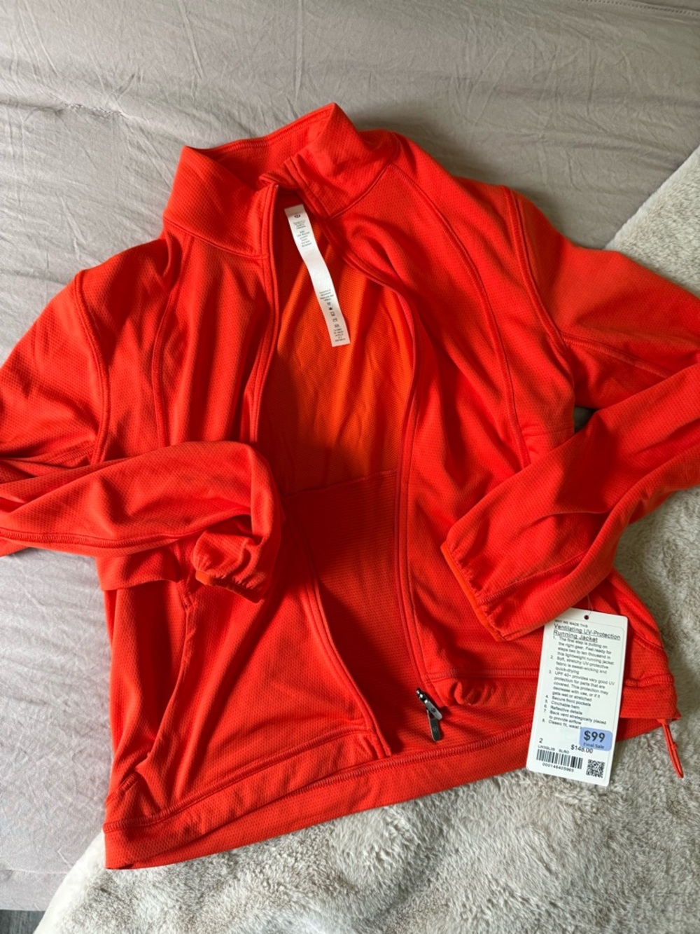 lululemon athletica Red Zip-Up Jacket